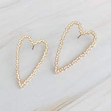 Load image into Gallery viewer, Sparkle Encrusted Heart Earrings
