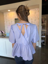 Load image into Gallery viewer, Scallop Trim Blouse | Lilac

