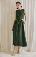 Load image into Gallery viewer, Textured Cut Out Maxi Dress | Dark Green
