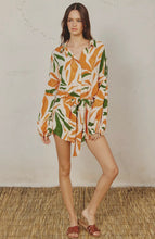 Load image into Gallery viewer, Malibu Bubble Sleeve Romper | Orange and Green
