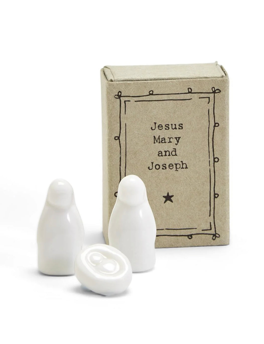 Mary, Joseph, Baby Jesus Mini Set of 3 | Two's Company