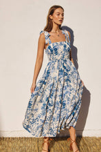 Load image into Gallery viewer, Tea Party Fit And Flare Midi Dress | Porcelain Blue
