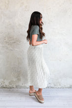 Load image into Gallery viewer, Floral Pleated Detail Midi Skirt | Green and Ivory
