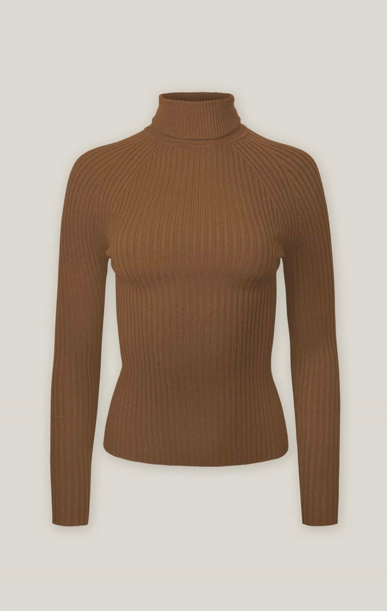 Turtleneck Long Sleeve Sweater | Camel