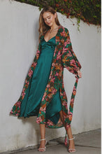 Load image into Gallery viewer, Fleur Bishop Sleeve Open Front Duster | Nightfall Botanical
