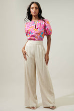 Load image into Gallery viewer, Coconut Grove Split Neck Top | Pink Multi
