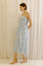 Load image into Gallery viewer, Charleston Ruffled Midi Dress | Blue Floral
