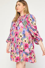 Load image into Gallery viewer, Orchid Floral Long Sleeve Swing Dress | Pink Multi
