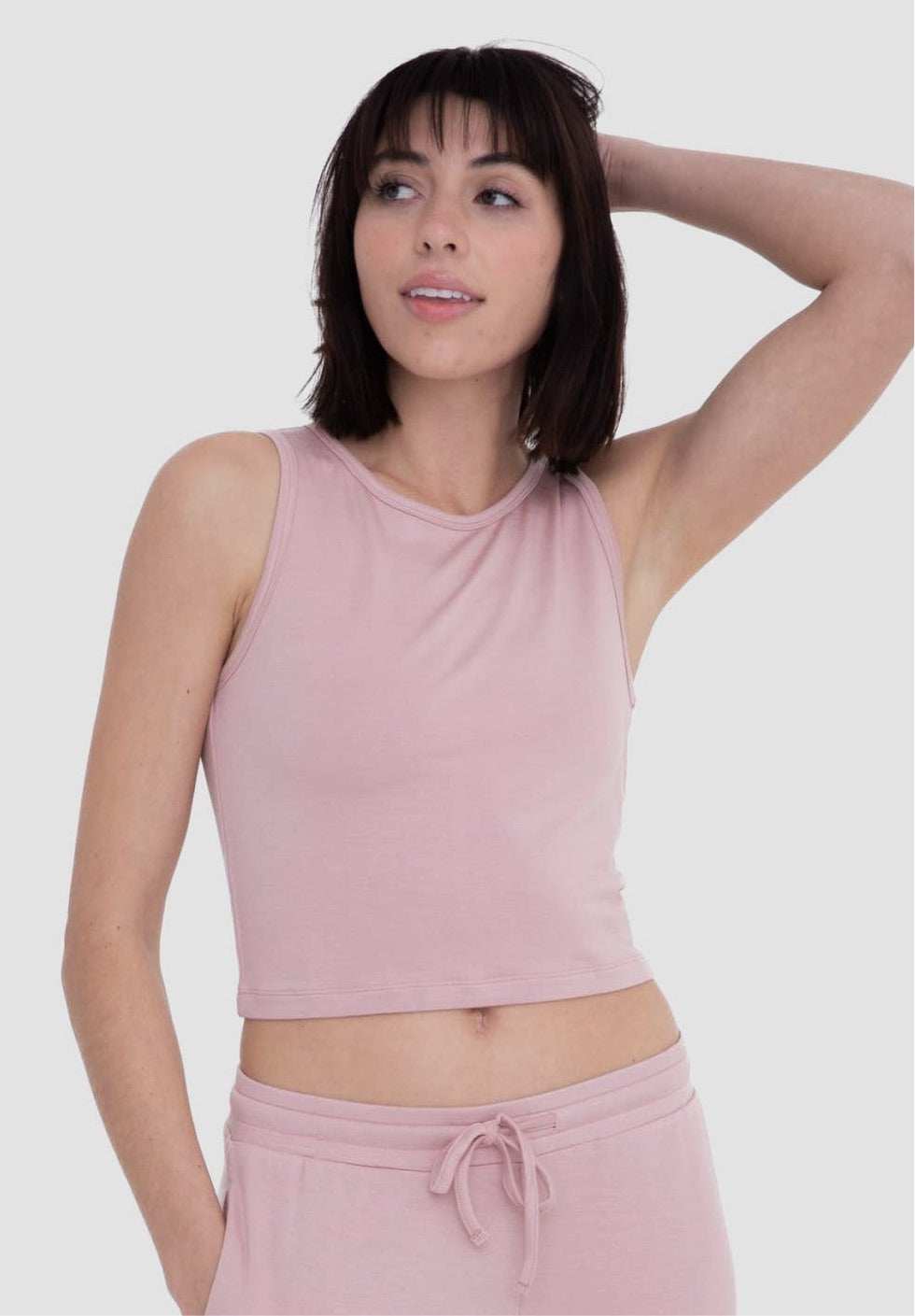 Athletic Lounge Terry Tank Top | Rose