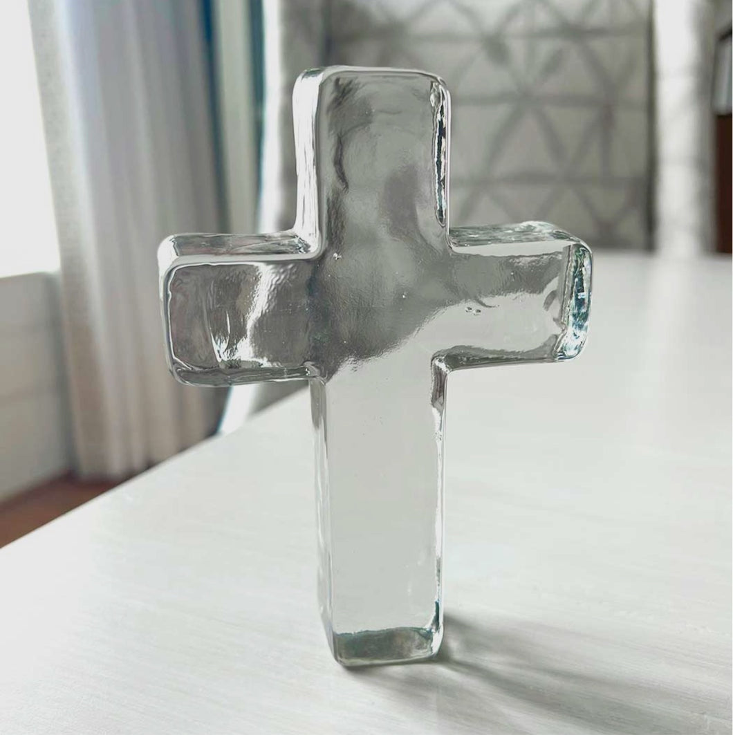 Cleerly Stated Glass Cross Occasion Box