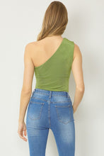 Load image into Gallery viewer, One Shoulder Bodysuit | Avocado
