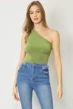 Load image into Gallery viewer, One Shoulder Bodysuit | Avocado
