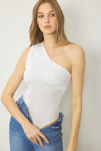 Load image into Gallery viewer, One Shoulder Bodysuit | White Opal
