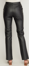 Load image into Gallery viewer, Faux Leather Split Hem Pants | Black
