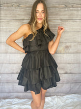 Load image into Gallery viewer, Ruffled One Shoulder Dress | Black
