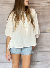 Load image into Gallery viewer, Lace Poncho Top | White
