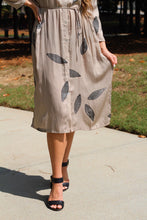 Load image into Gallery viewer, Printed Satin Shirt Dress | Granite
